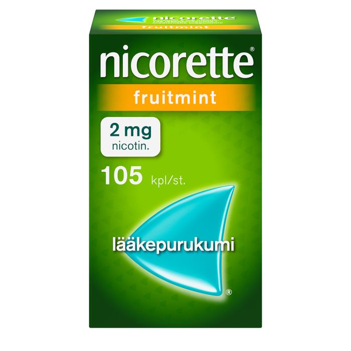 NICORETTE FRUITMINT lääkepurukumi 2 mg 105 fol kuva 3