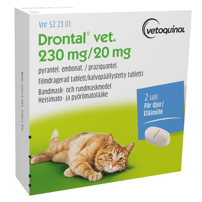 DRONTAL VET. tabletti, kalvopäällysteinen 230 mg / 20 mg 2 fol kuva 2