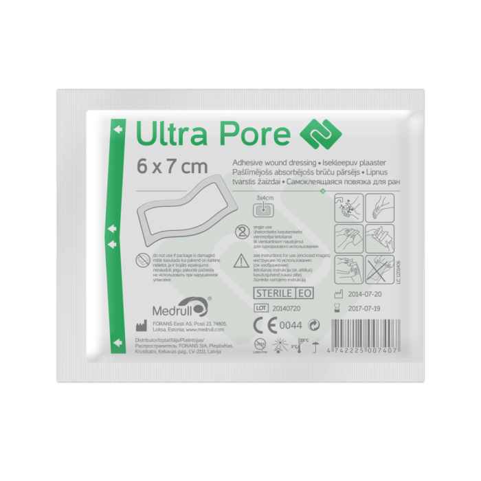 Medrull Ultra Pore kiinnittyvä sidos 6x7cm 1 kpl