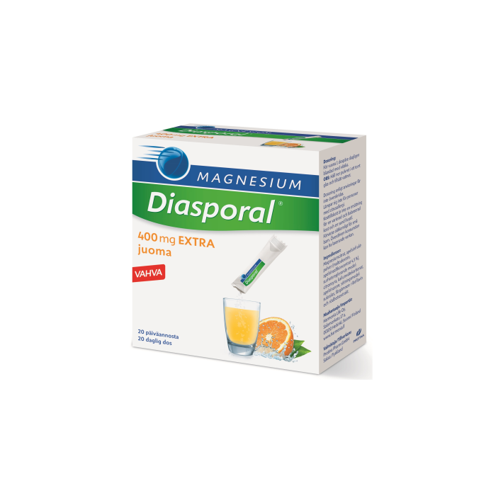 Diasporal magnesium 400 Extra juomajauhe annospussi 20 kpl