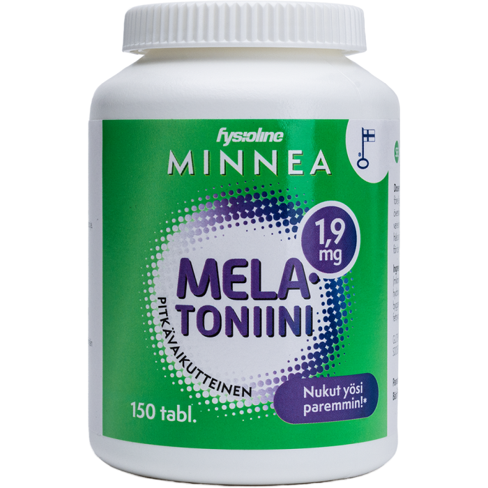 1000025244_Minnea_Melatoniini_pitkavaikutteinen_1_9_mg_150_tabl_pakkauskuva_Pakkauskuva22988_png