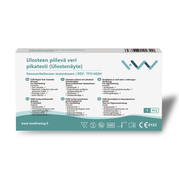 H&W Ulosteen piilevä veri pikatesti 1 kpl kuva 2