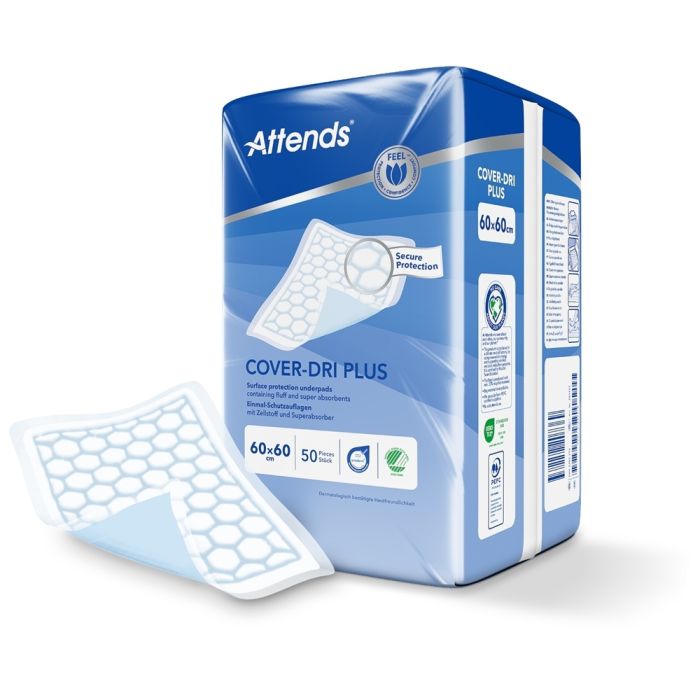 Attends Cover-Dri Plus vuodesuoja 60x60 cm 50 kpl kuva 2