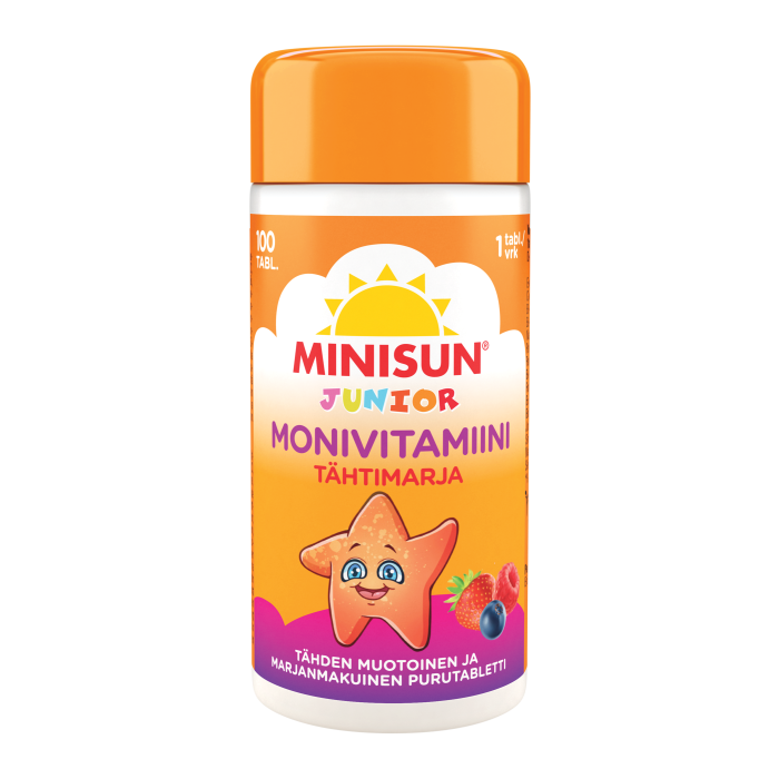 Minisun Monivitamiini Tähtimarja jr. 100 PURUTABL