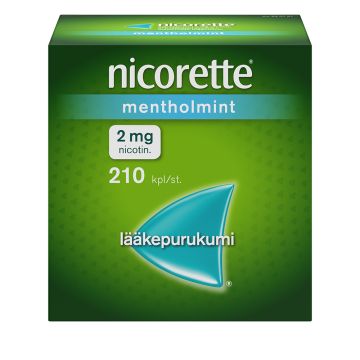 NICORETTE MENTHOLMINT lääkepurukumi 2 mg 210 fol