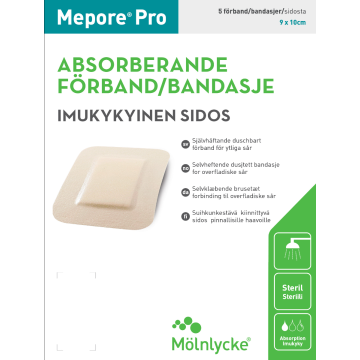 Mepore Pro 9x10 cm haavasidos suihkunkestävä 5 kpl