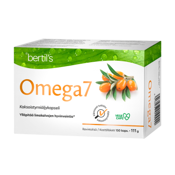 bertils Omega7 Tyrniöljykapseli 150 kaps