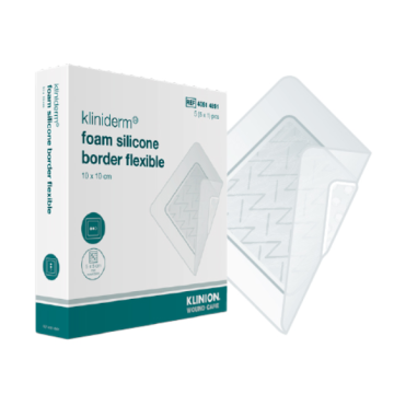 Kliniderm foam silicone border flexible 15x15cm 5 kpl