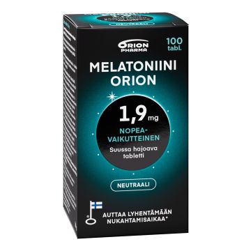 Melatoniini Orion 1,9 mg suussa hajoava 100 tabl