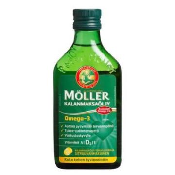 MÖLLER KALANMAKSAÖLJY SITRUUNA  1X250 ML RAVINTOLI