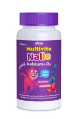 Multivita Nalle Kalsium + D3 100 mg/5 mikrog 50 tabl
