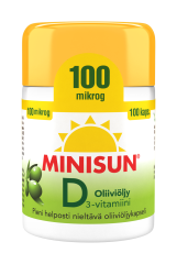 Minisun D-vitamiini Oliiviöljy 100 mikrog 100 KPL