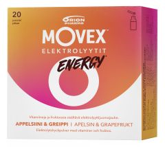 Movex Elektrolyyttijuomajauhe Energy 20 annospussia