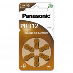 Kuulokojeparisto Panasonic PR312 6 kpl