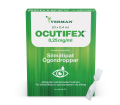 OCUTIFEX 0,25 mg/ml silmätipat, liuos, kerta-annospakkaus 20x0,4 ml